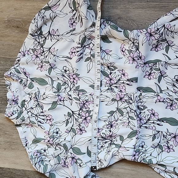 Floral  Dress in White and Purple - Picture 6 of 16